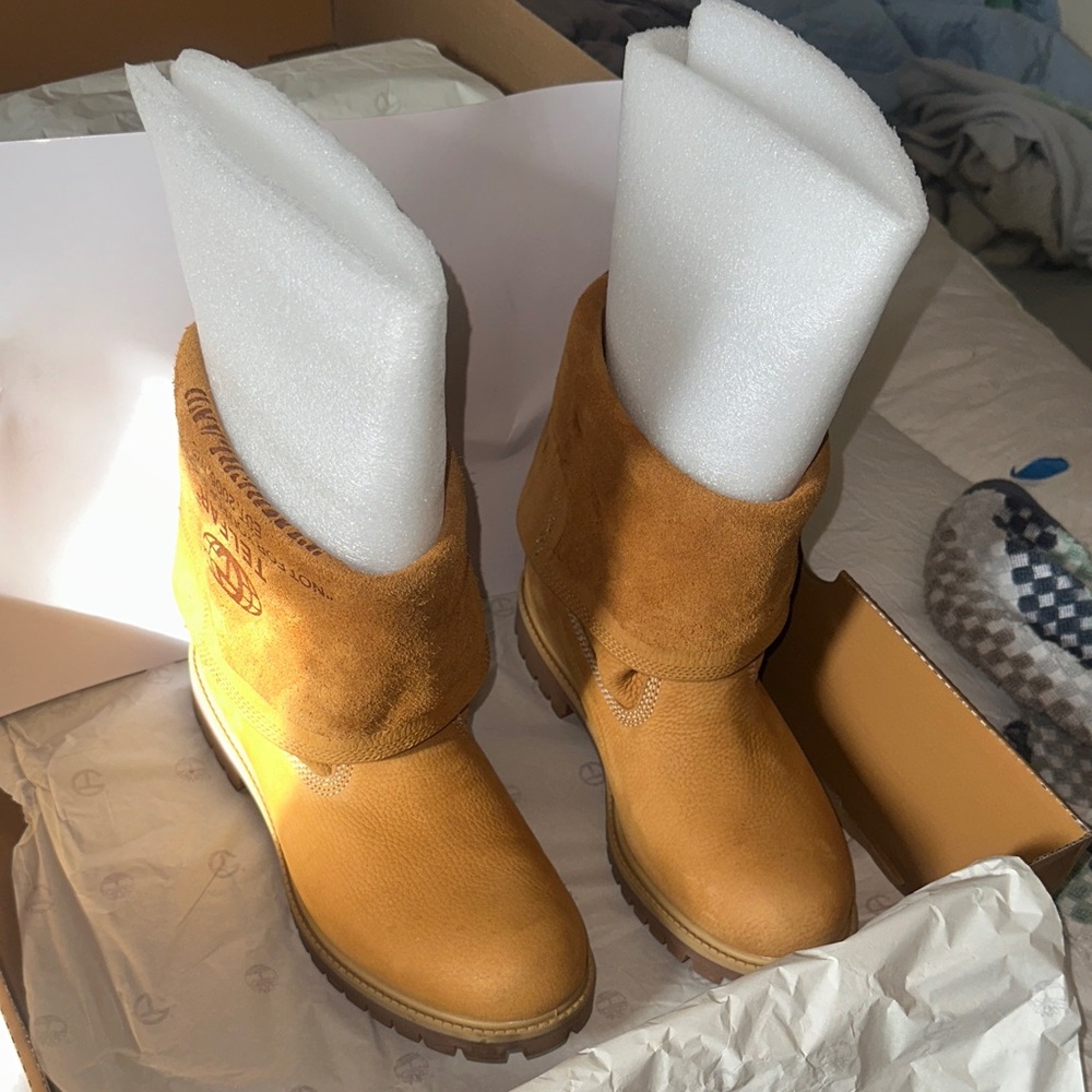 Telfar x Timberland Collab Medium Pull On Boot Wheat Nubuck SIZE 7.5/8 MENS NWT - Picture 8 of 15